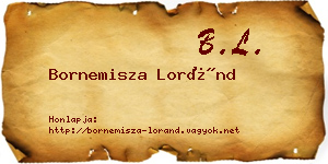 Bornemisza Loránd névjegykártya